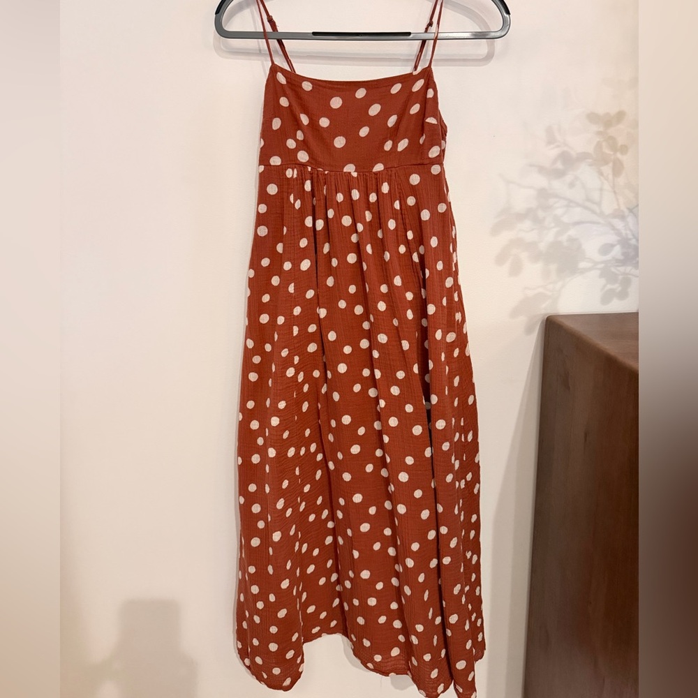 Abercrombie & Fitch Rust Red Polka Dot Dress